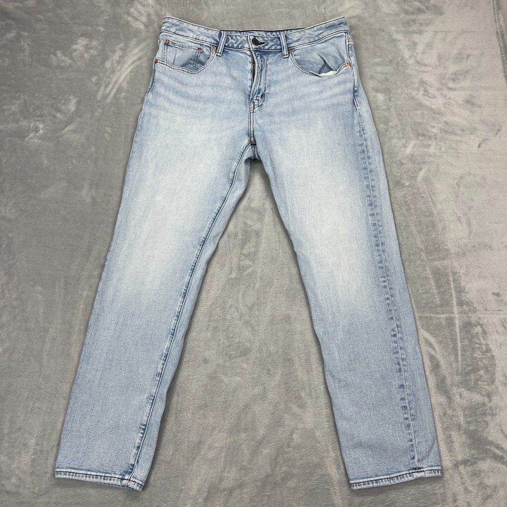 American Eagle Jeans Mens 34x32 (36x30) Blue Denim Airflex Athletic Fit Grunge